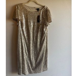 Gold sequin dress